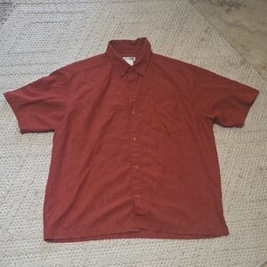 REI Men's Brick Red Casual Button Down Shirt